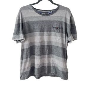 Ted Baker grey striped short sleeved shirt